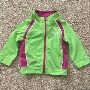 Under Armour Kids Lime Green and Magenta Rashguard